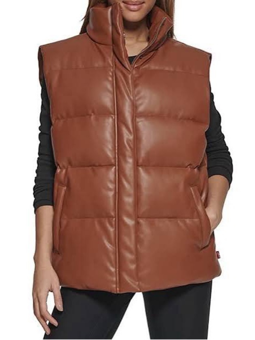 Levi’s Brown Vegan Leather Puffer Vest
